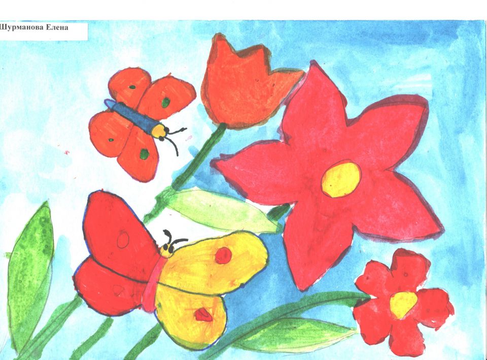 "Бабочки и цветы"