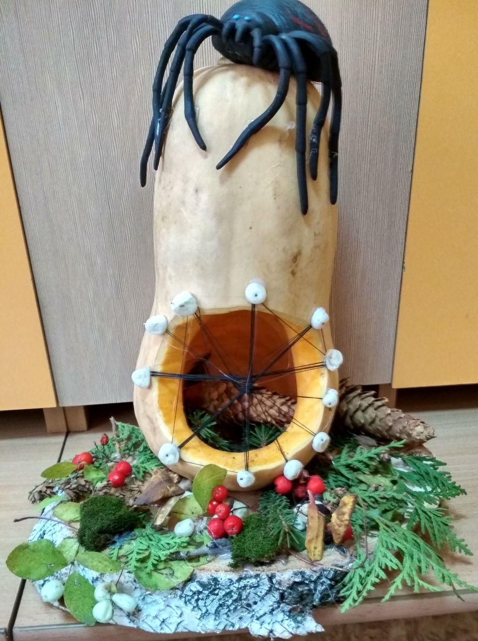 Поделка из природного материала "Дом для паучка"