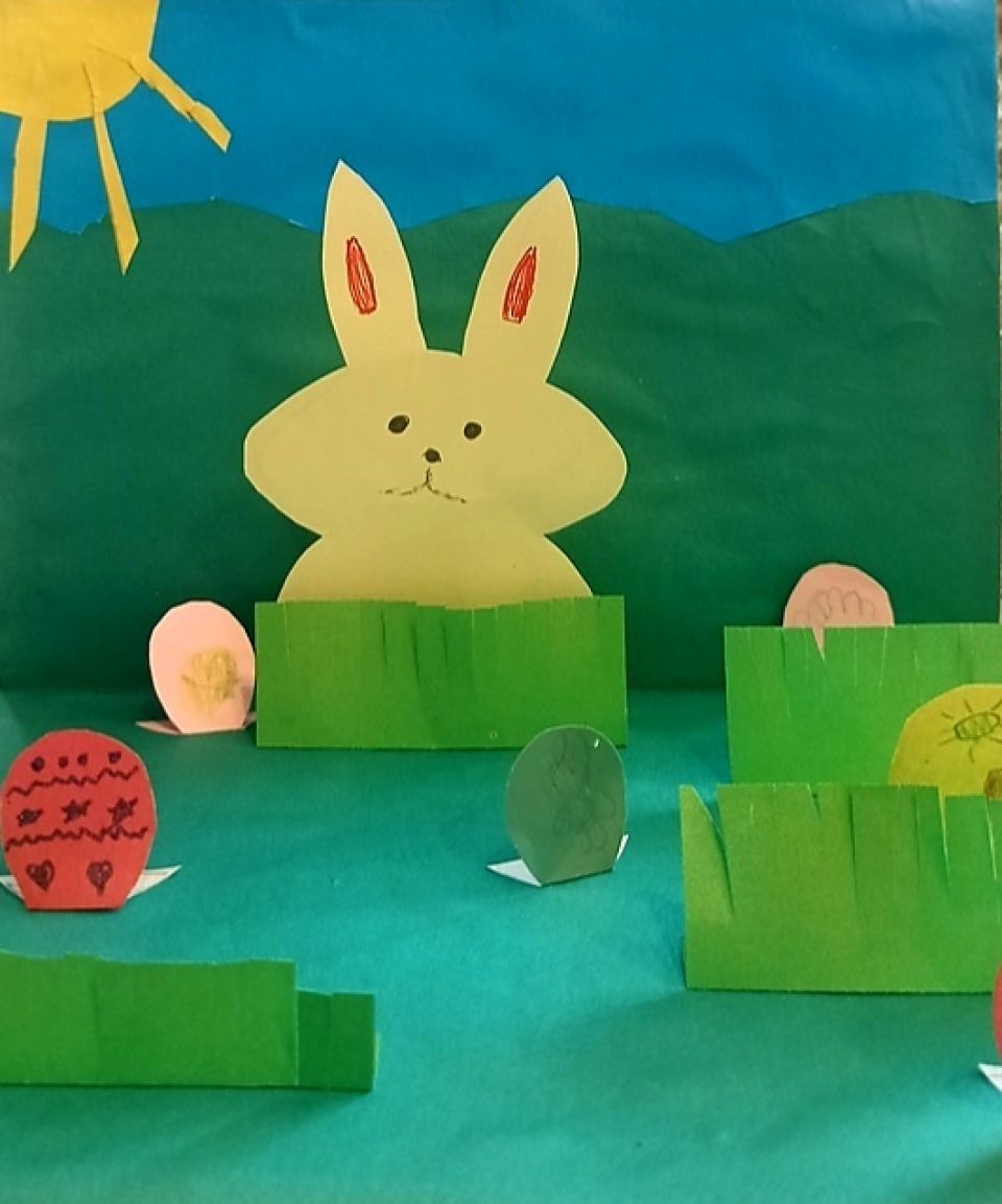 Поделка "Пасхальный зайчик"