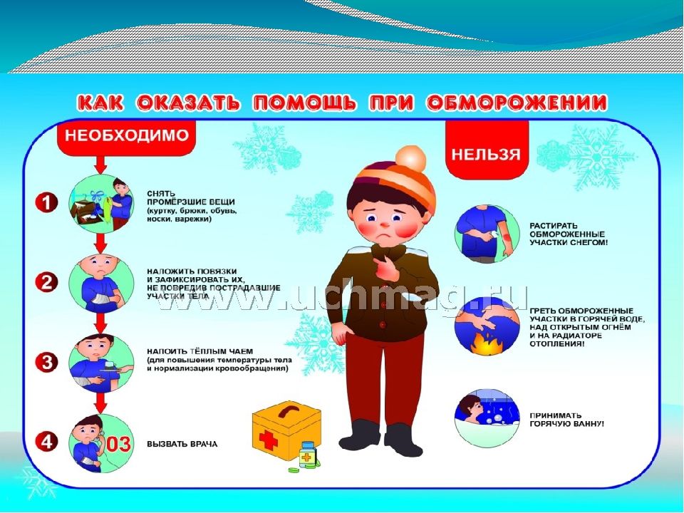 Обморожение. Первая помощь
