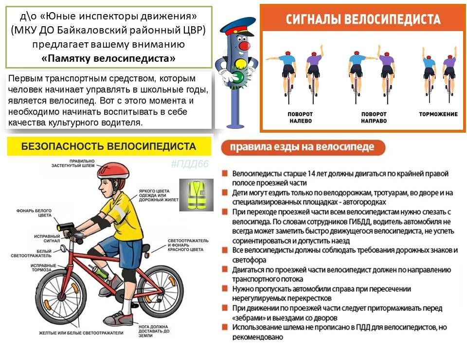 Памятка велосипедисту
