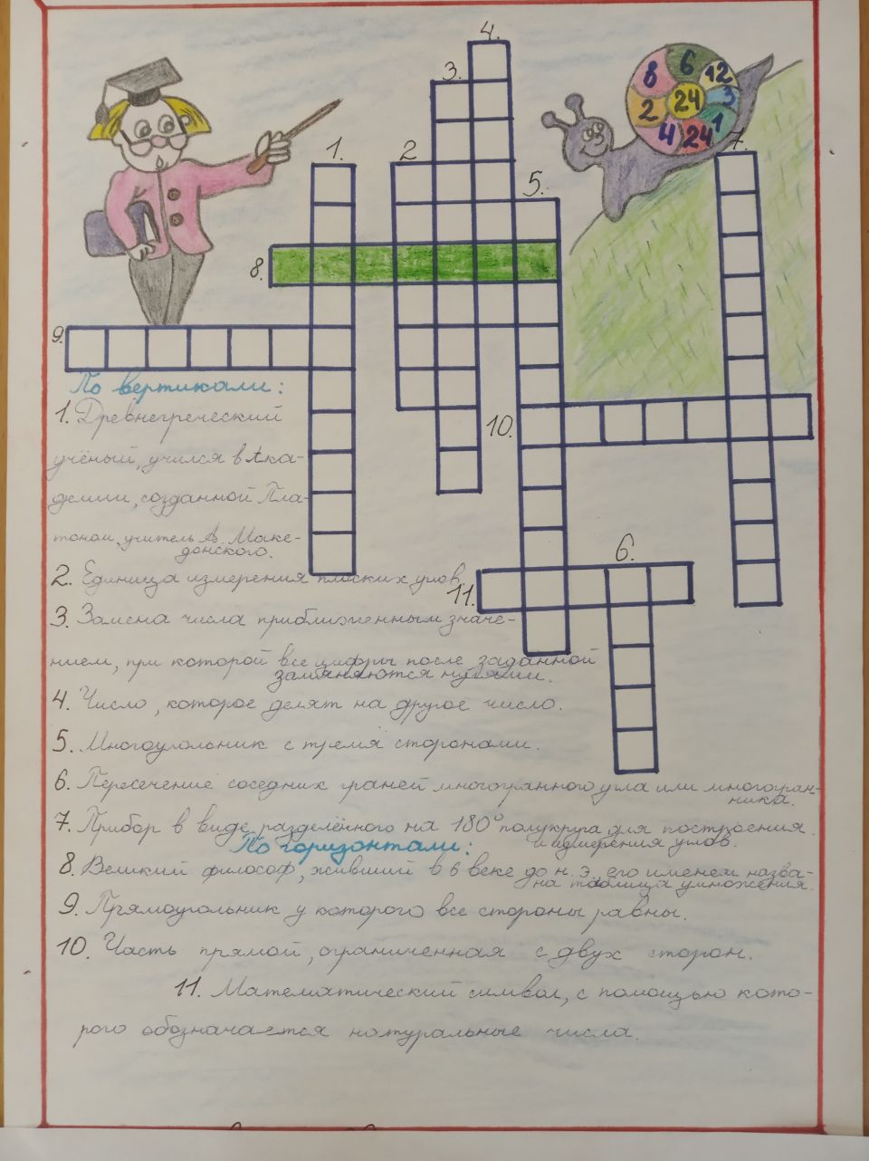 Кроссворды по математике