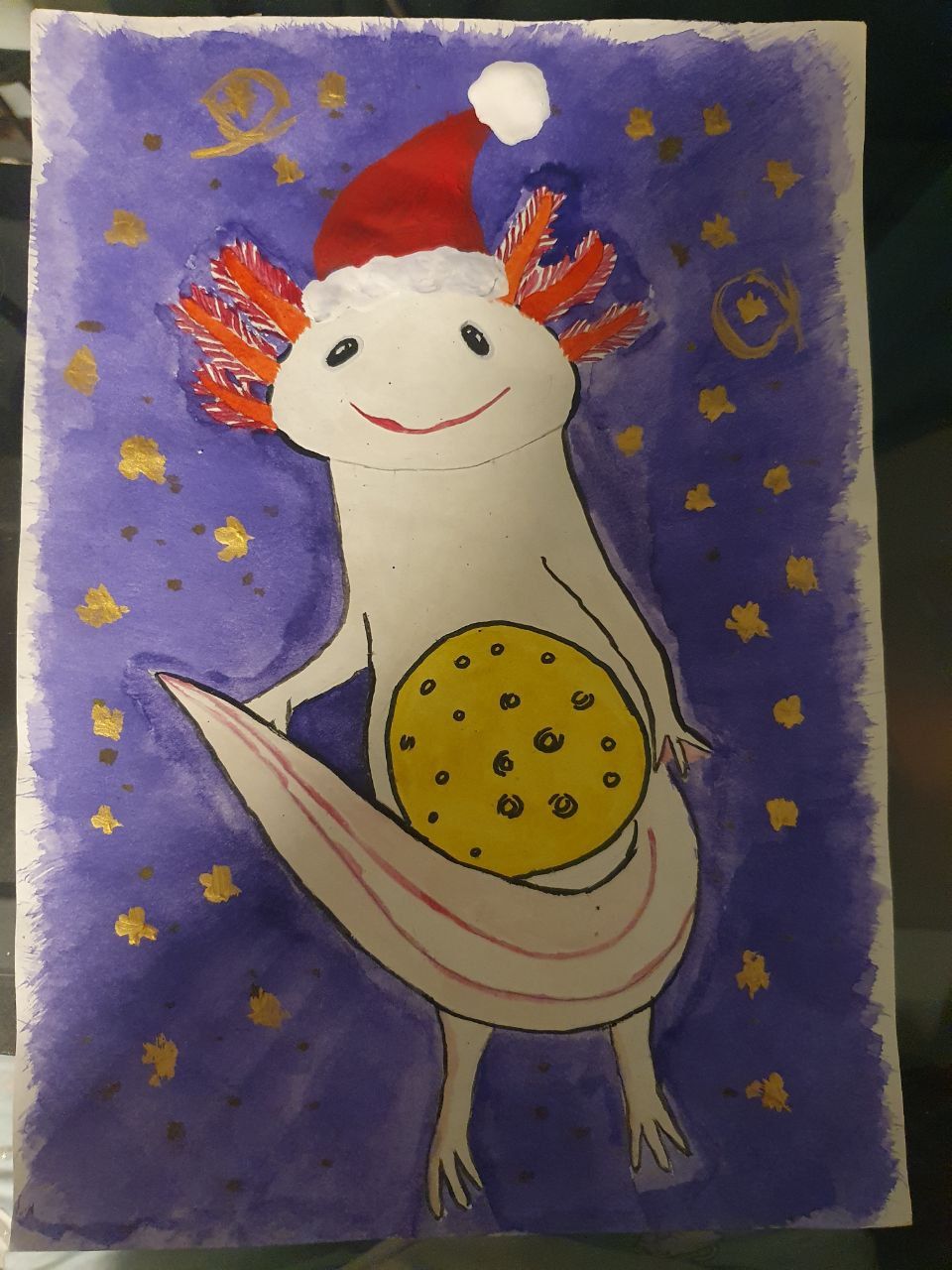 Новогодний аксолотль