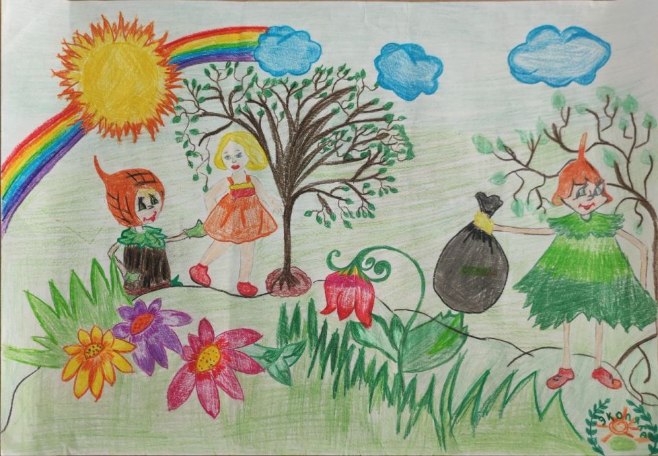 Эколята за раздельный сбор отходов и повторное использование материалов