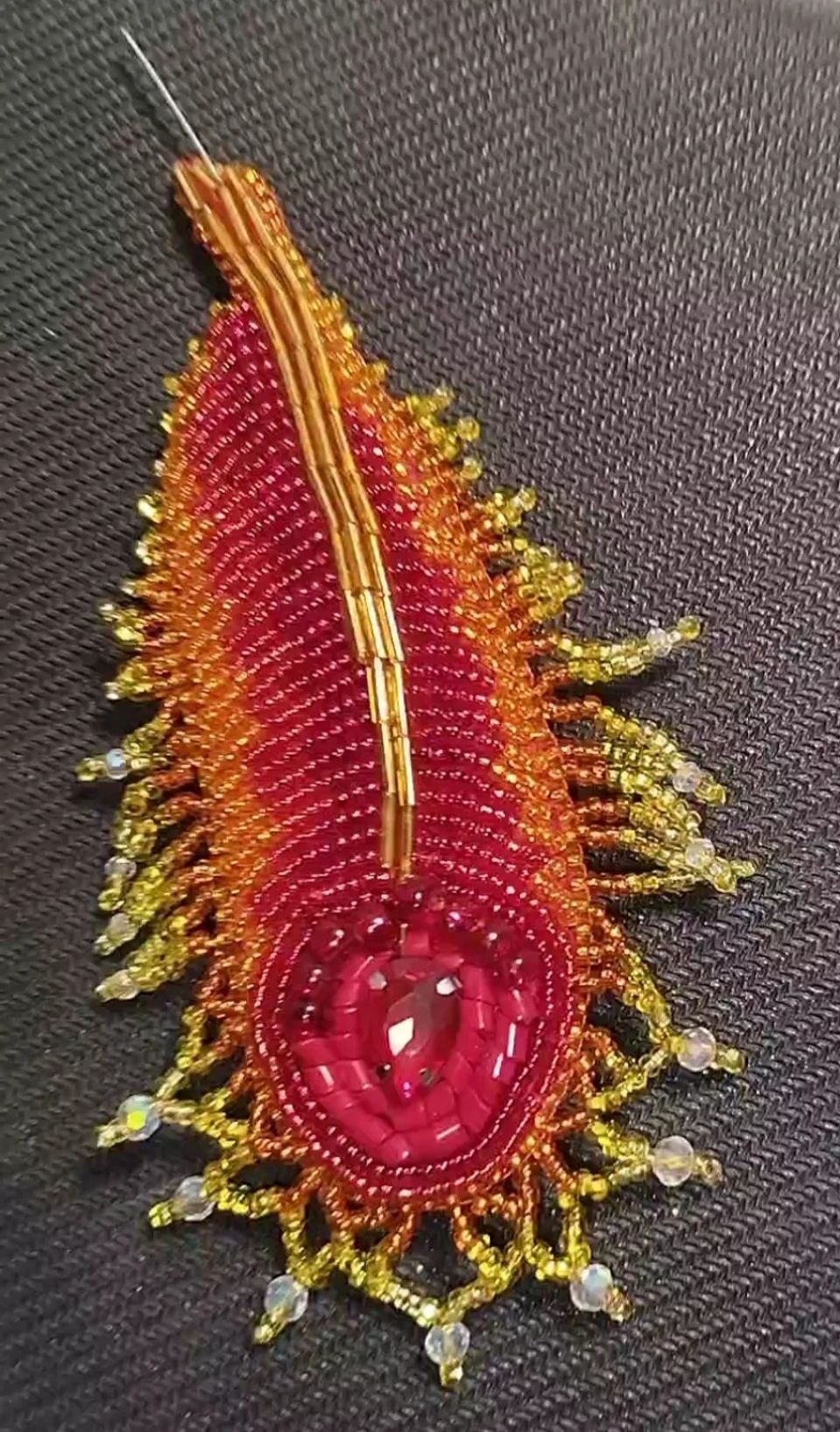 Новогодняя игрушка "Перо Жар-птицы"