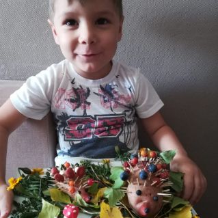 Ёжики на полянке