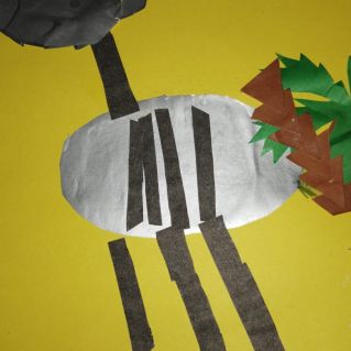 Аппликация " Зебра ".