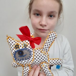 Котик - в горошек животик.