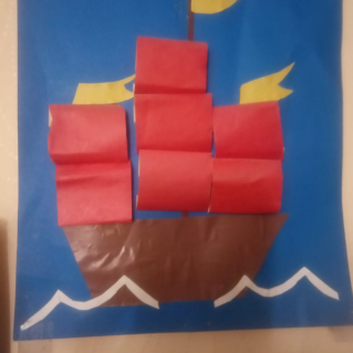 Аппликация " Мой кораблик"