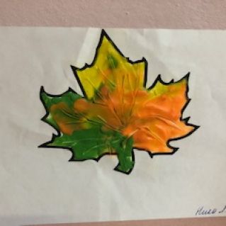 Пластилинография "Осенний листок"