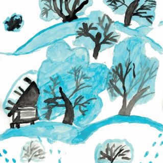 "Следы на снегу"