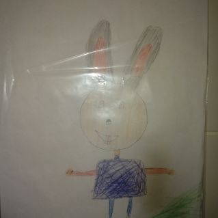 "Зайчик на полянке"