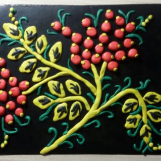 "Хохломская роспись из пластилина"