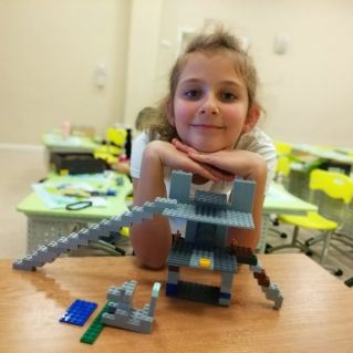 На тренировке с моей собакой.