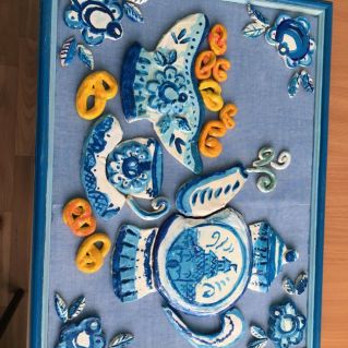 "Гжельское зимнее чаепитие"