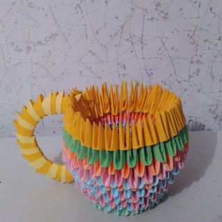 Кружка в технике модульного оригами