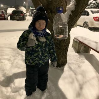 Холодно стало в лесу. Птицы замёрзли ужасно. Я им поесть принесу хлеба и зёрнышек разных.