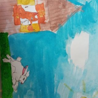 Заяц и лиса.