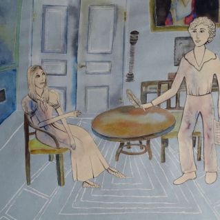 Пушкин с сестрой Ольгой