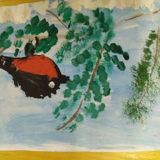 "Снегирь на ветке"