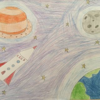 Он сказал:"Поехали!"