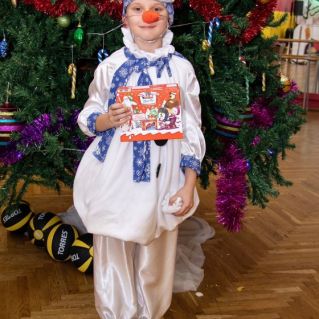 Наш весёлый снеговик!