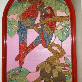 "Попугаи"  (стекло)