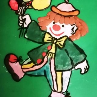 "Весёлый клоун" (рисование пластилином)