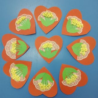 Сердечко с букетом