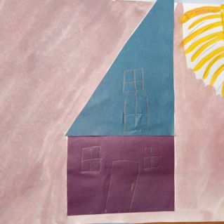 Аппликация с дорисовыванием.