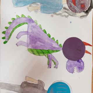 Аппликация с дорисовыванием.