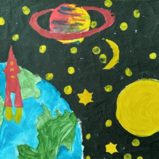 "Дан старт кораблю, ушла ввысь ракета, А в ней космонавт-россиянин"