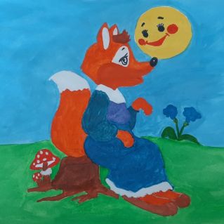 Встреча лисы и колобка