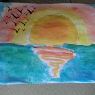 Заходящее солнце