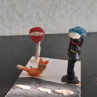 У светофора