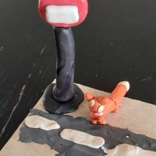 На пешеходном переходе