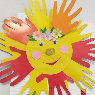 Аппликация "Озорное солнышко"