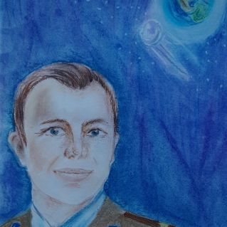 Герой Советского Союза, первый космонавт Ю.А, Гагарин.