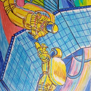 Космонавты.