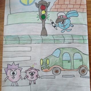 " Школа дорожных правил со смешариками "