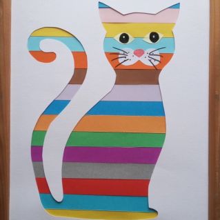 Панно «Радужная кошка»