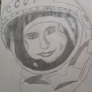 Портрет "Первая женщина космонавт Валентина Терешкова".