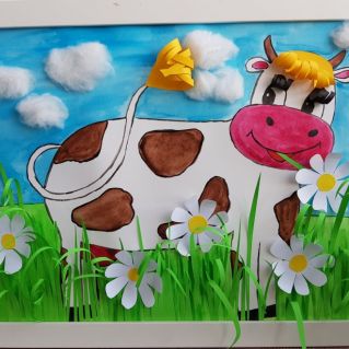 Молочко дает корова, дети с ним всегда здоровы!