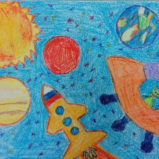 Рисунок "Загадочный космос"