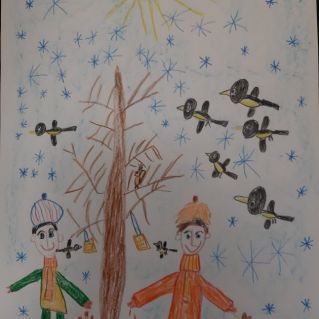 Экология города. Помощь зимующим птицам.