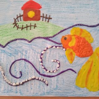 иллюстрация к сказке А.С.Пушкина "Сказка о золотой рыбке"