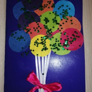 Открытка на день рождения для бабушки.