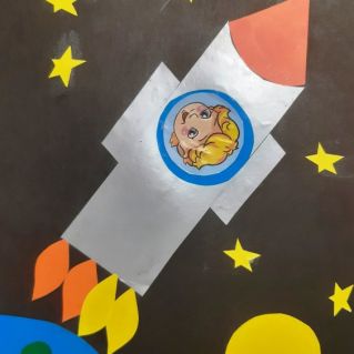 На космической ракете