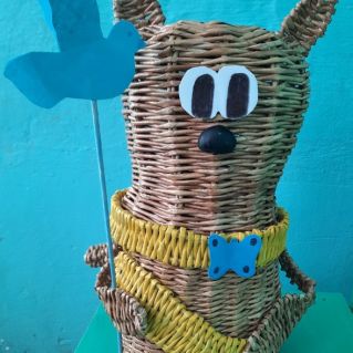 "Барсик" (плетение из бумажной лозы)