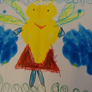 "Весёлая бабочка" нетрадиционная техника рисования - кляксография